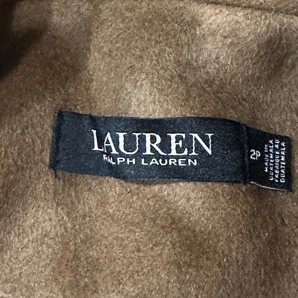 Lauren Ralph Lauren NWT‎ 2 Petite Wool Blend Button Front Classic Coat Camel